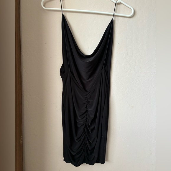 Slinky Cow Neck Scoop Back Ruched Bodycon Dress - Size 6 - Picture 4 of 6